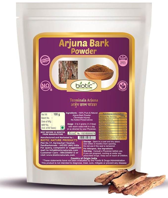 Arjuna Bark Powder - Biotic Natural